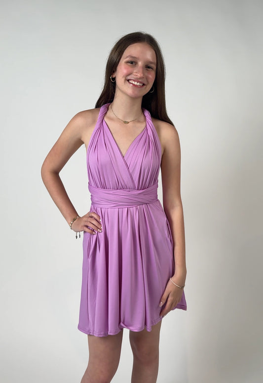 Mini Wrap Dress Lila