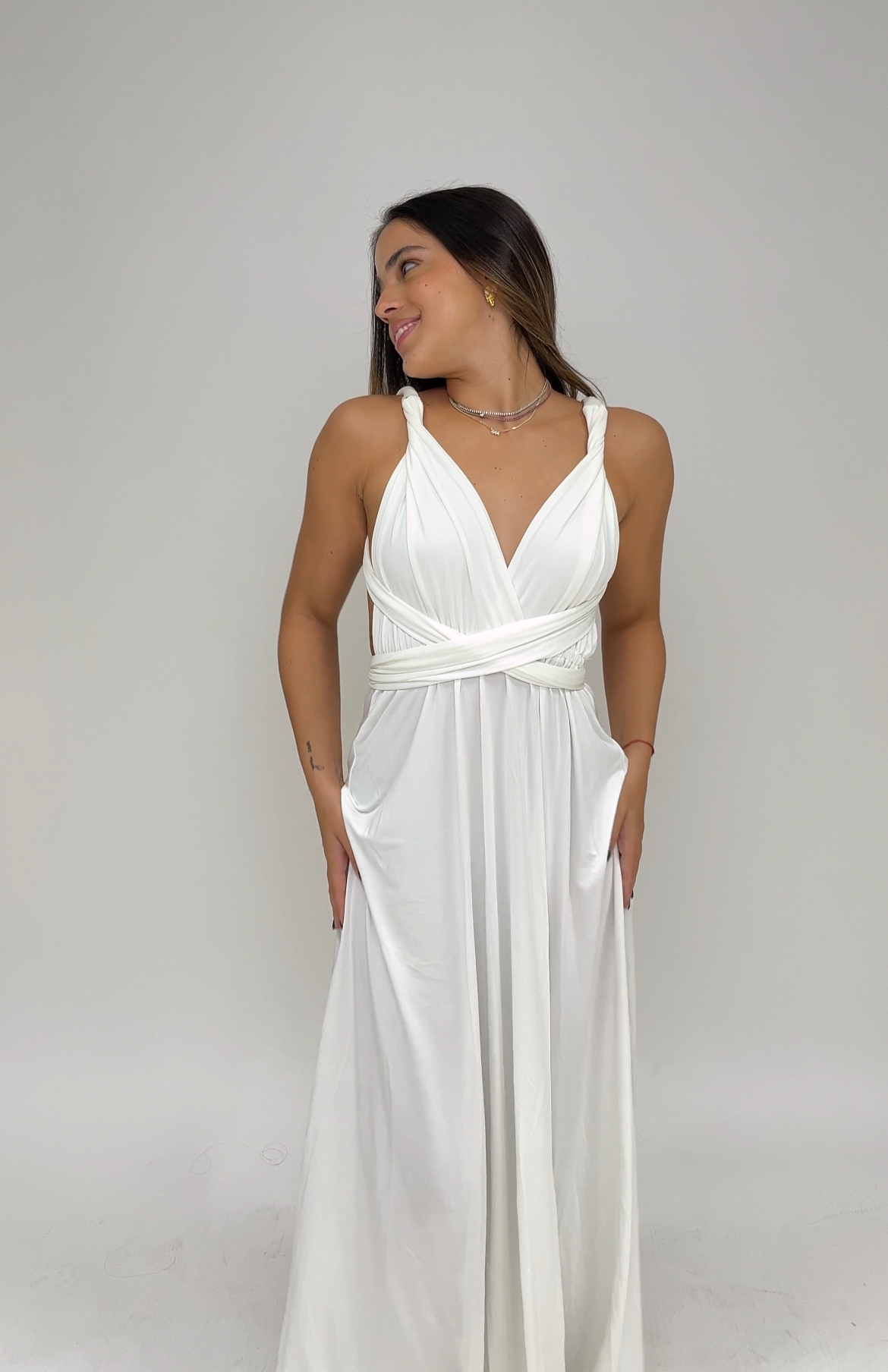 Wrap Dress Blanco