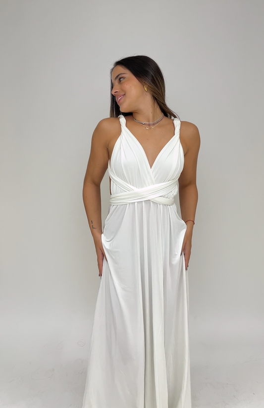 Wrap Dress Blanco